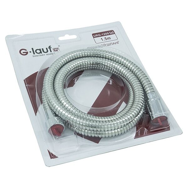 Шланг душ, 1,5м. Метал. оплетка с 2-м замком на подшип. URG -1209 NEW G-Lauf (WKR-009) I*I