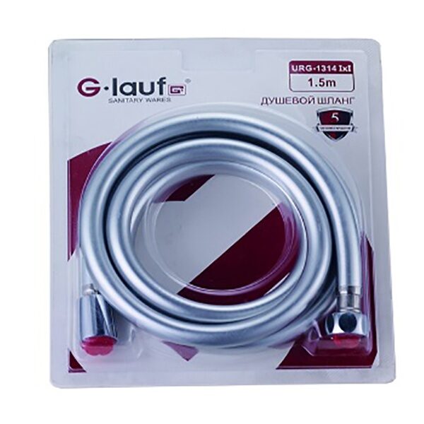 Шланг душевой 1,5м. Cиликон, свободное вращение 360* URG-1314 G-Lauf (WKR-014) I*I