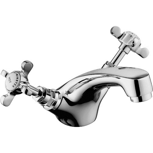 CUTHNA stribro двухвентильный смеситель для раковины, хром 05280 stribro IMPRESE