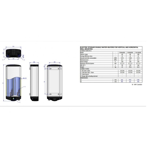 Водонагреватель Eldom Galant W DU060 4 Водонагреватель Eldom Galant W DU060